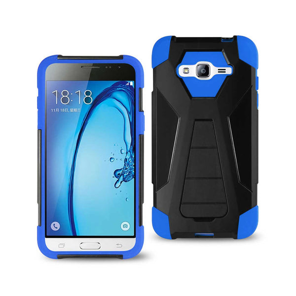 Samsung Galaxy J3 Hybrid Heavy Duty Case With Kickstand