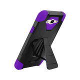  Samsung Galaxy J7 (2016) Hybrid Heavy Duty Case With Kickstand In Purple Black