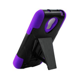  Samsung Galaxy S4 Mini Hybrid Heavy Duty Case With Kickstand In Purple Black