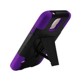  Samsung Galaxy S5 Hybrid Heavy Duty Case With Kickstand In Purple Black