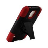  Samsung Galaxy S5 Hybrid Heavy Duty Case With Kickstand In Red Black