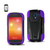 Samsung Galaxy Exhibit Hybrid Heavy Duty Case With Kickstand