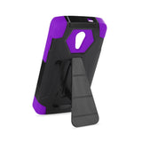  ZTE N817 Hybrid Heavy Duty Case With Kickstand In Purple Black