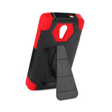  ZTE N817 Hybrid Heavy Duty Case With Kickstand In Red Black