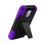  ZTE Source Hybrid Heavy Duty Case With Kickstand In Purple Black