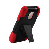  ZTE Source Hybrid Heavy Duty Case With Kickstand In Red Black