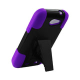  ZTE Warp Sync Hybrid Heavy Duty Case With Kickstand In Purple Black