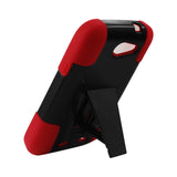  ZTE Warp Sync Hybrid Heavy Duty Case With Kickstand In Red Black