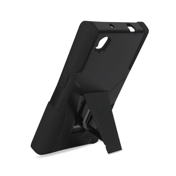 ZTE Warp Elite Hybrid Heavy Duty Case With Kickstand