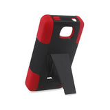  ZTE Sonata 2 Hybrid Heavy Duty Case With Kickstand In Red Black