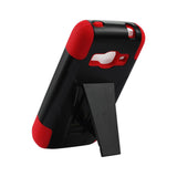  ZTE Concord 2 Hybrid Heavy Duty Case With Kickstand In Red Black