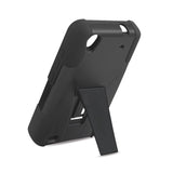  ZTE Quartz Hybrid Heavy Duty Case With Kickstand In Black