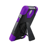  ZTE Chapel Hybrid Heavy Duty Case With Kickstand In Purple Black