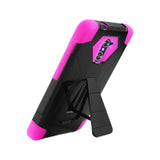  ZTE Grand X Max 2 Hybrid Heavy Duty Case With Kickstand In Hot Pink Black