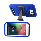  Blu Studio 5.5 Hybrid Heavy Duty Anti Slip Case With Kickstand In Navy Black