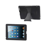  iPad 3 Hybrid Heavy Duty Anti Slip Case With Kickstand In Black