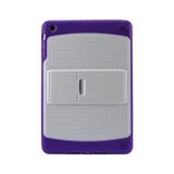  iPad Mini/Mini 2 Hybrid Heavy Duty Mesh Case With Kickstand In White Purple