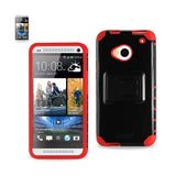 HTC One M7 Hybrid Heavy Duty Case With Horizontal Kickstand