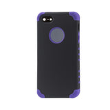  iPhone 5/5S/Se Hybrid Heavy Duty Case In Black Purple