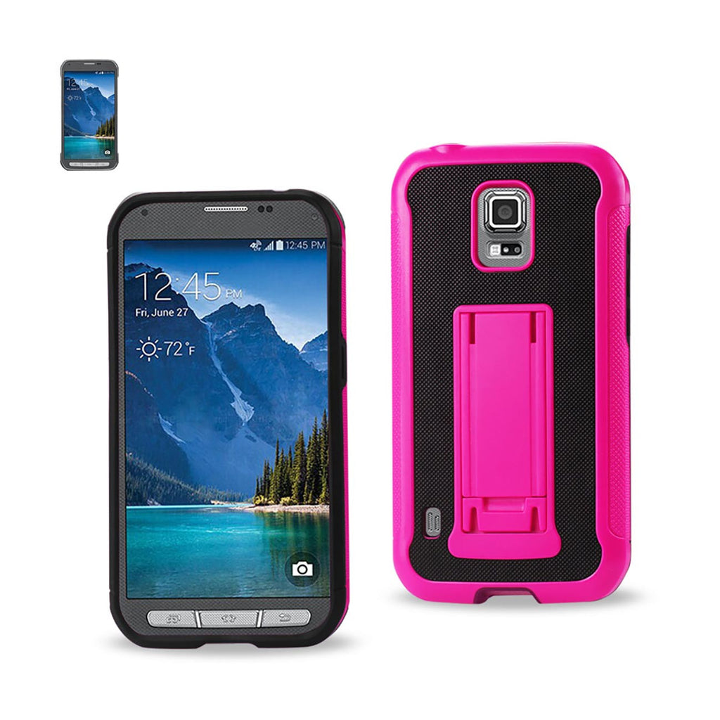 Samsung Galaxy S5 Active Hybrid Heavy Duty Case With Vertical Kickstand