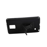  Samsung Galaxy Note 4 Hybrid Heavy Duty Case With Vertical Kickstand In Black