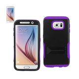 Samsung Galaxy S6 Hybrid Heavy Duty Grip Case With Lower Kickstand