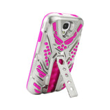  Samsung Galaxy S4 Hybrid Skulls Case With Kickstand In Hot Pink