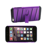  iPhone 6 Plus Hybrid Fishbone Case With Kickstand In Black Purple