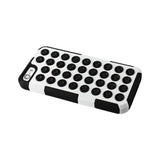  iPhone 5C Hybrid Suction Dot Holes Case In Black White