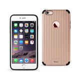 iPhone 6 Plus/ 6S Plus Rugged Metal Texture Hybrid Case With Ridged Back