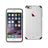 iPhone 6 Plus/ 6S Plus Rugged Metal Texture Hybrid Case With Ridged Back