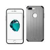 iPhone 7 Plus Rugged Metal Texture Hybrid Case With Ridged Back