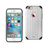 iPhone 6S/ iPhone 6 Rugged Metal Texture Hybrid Case With Ridged Back