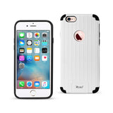 iPhone 6S/ iPhone 6 Rugged Metal Texture Hybrid Case With Ridged Back