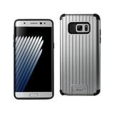 Samsung Galaxy Note 7 Rugged Metal Texture Hybrid Case With Ridged Back