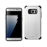 Samsung Galaxy Note 7 Rugged Metal Texture Hybrid Case With Ridged Back