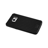  Samsung Galaxy S7 Rugged Metal Texture Hybrid Case With Ridged Back In Black