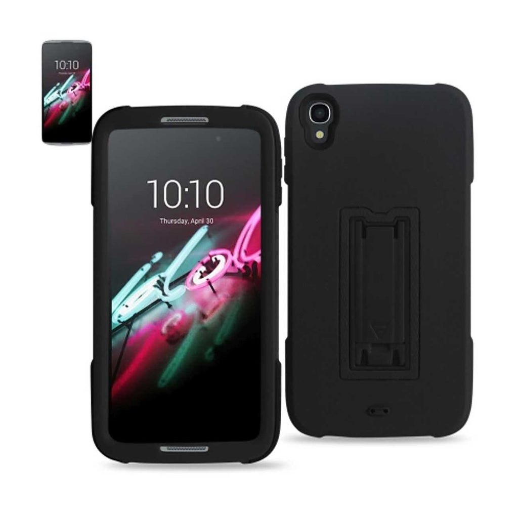 Alcatel One Touch Idol 3 Hybrid Heavy Duty 3 Pieces Case With Kickstand