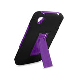  Alcatel One Touch Idol 3 Hybrid Heavy Duty 3 Pieces Case With Kickstand In Purple Black