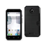 Alcatel Dawn/ Streak Slim Armor Hybrid Case With Card Holder