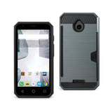 Alcatel Dawn/ Streak Slim Armor Hybrid Case With Card Holder