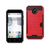 Alcatel Dawn/ Streak Slim Armor Hybrid Case With Card Holder