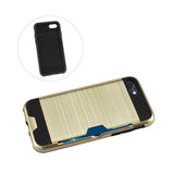  iPhone 7 Slim Armor Hybrid Case With Card Holder In Gold