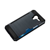  Kyocera Hydro View Slim Armor Hybrid Case With Card Holder In Navy