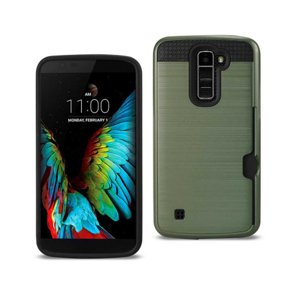 LG K10 Slim Armor Hybrid Case With Card Holder