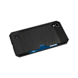  LG K6 Slim Armor Hybrid Case With Card Holder In Black