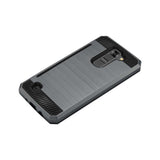  LG K7 Slim Armor Hybrid Case With Card Holder Gray