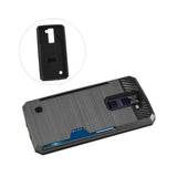  LG K8 Slim Armor Hybrid Case With Card Holder In Gray