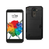 LG Stylus 2 Plus Slim Armor Hybrid Case With Card Holder