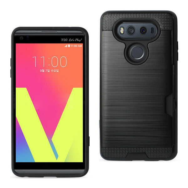 LG V20 Slim Armor Hybrid Case With Card Holder